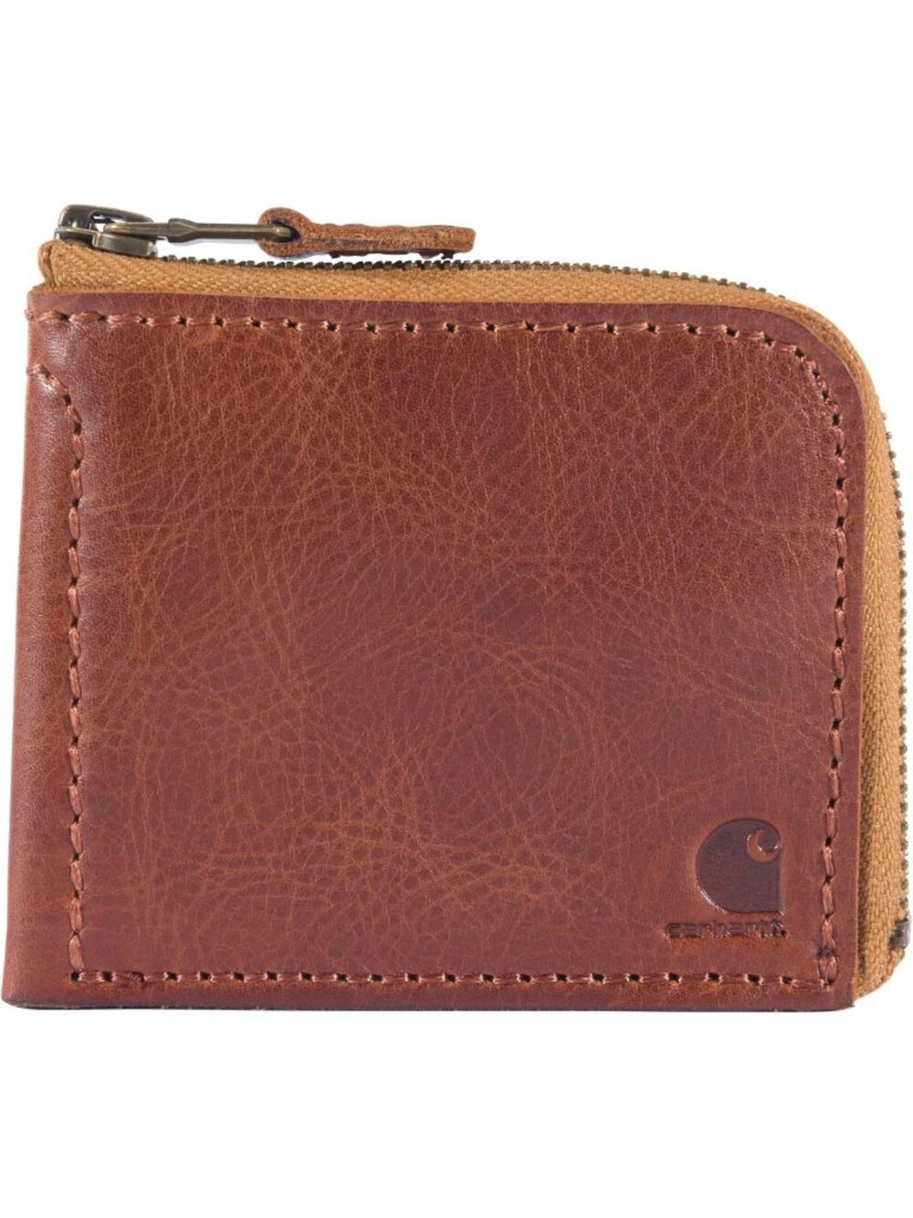 Stylish Brown Leather Zip Wallet | Durable & Compact Design for Everyday Use